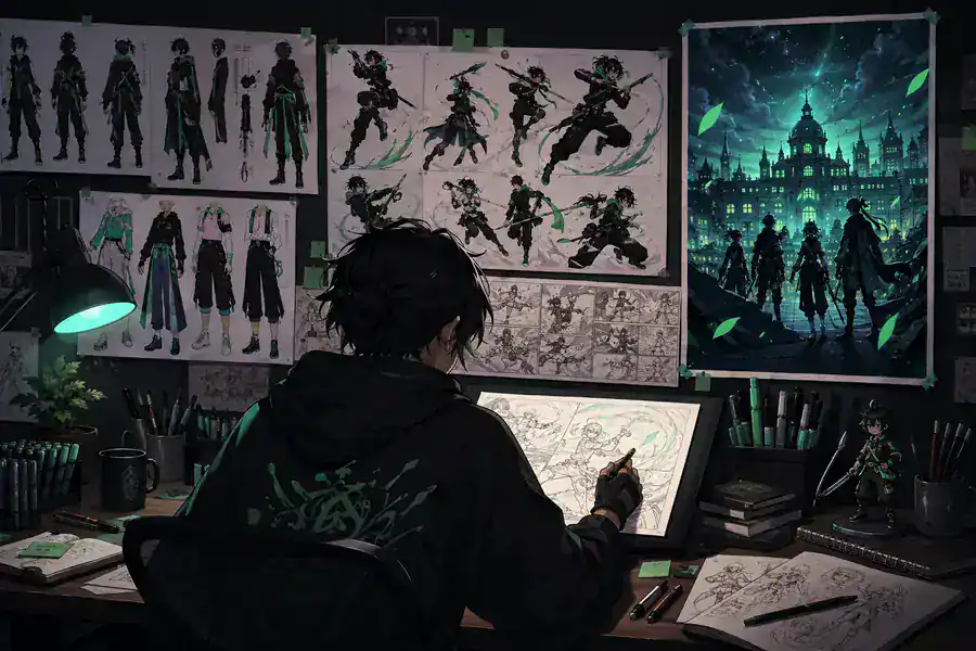 Focused anime artwork ready to guide a production decision